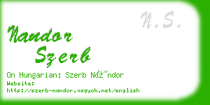 nandor szerb business card